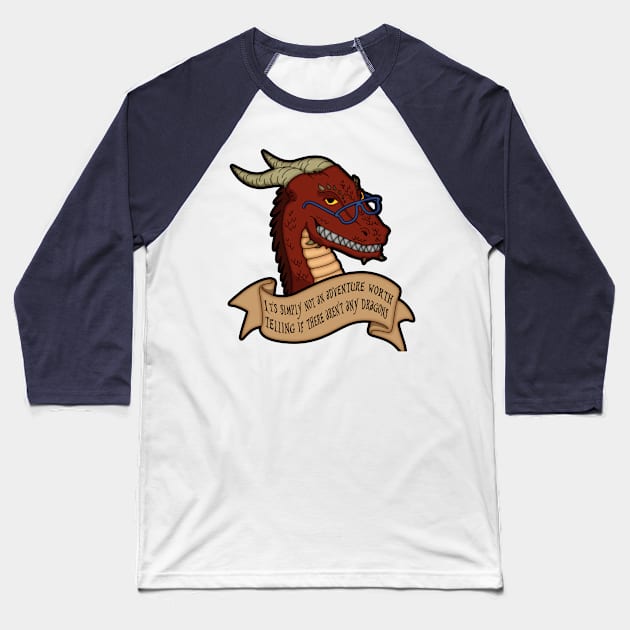 Wise Dragon Baseball T-Shirt by MarceloMoretti90